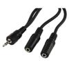 CAVO SDOPPIATORE JACK CABLE-415, Connettore 1: 3.5mm Maschio Stereo, Connettore 2: 2x 3.5mm Femmina Stereo, Lunghezza:0,2 m. 